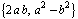{2 a b, a^2 - b^2}