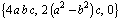 {4 a b c, 2 (a^2 - b^2) c, 0}
