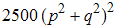 2500 (p^2 + q^2)^2