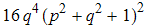16 q^4 (p^2 + q^2 + 1)^2